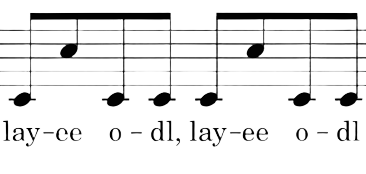 Remove the white background from this sheet music image, leaving only the black musical notation (notes, staff lines, and lyrics) on a transparent background.